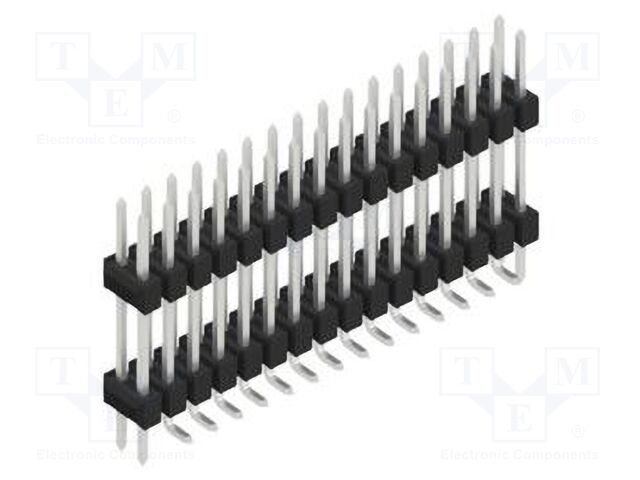 Connector: pin strips; pin header; male; PIN: 32; 2.54mm; SMT; 2x16