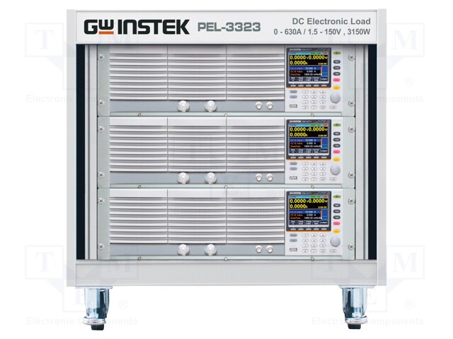 Device: electronic load; 1.5÷150V; 0÷630A; 3150W; 598x611x706mm
