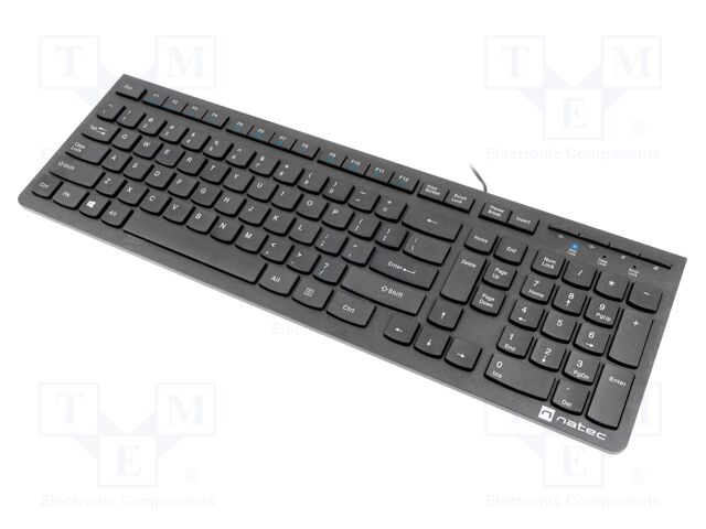 Keyboard; black; USB A; wired,slim,US layout; Len: 1.5m