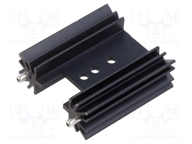 Heatsink: extruded; grilled; black; L: 38.1mm; W: 35mm; H: 12.7mm