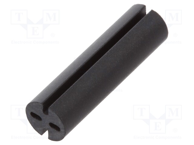 Spacer sleeve; LED; Øout: 5.1mm; ØLED: 5mm; L: 18mm; black; UL94V-0