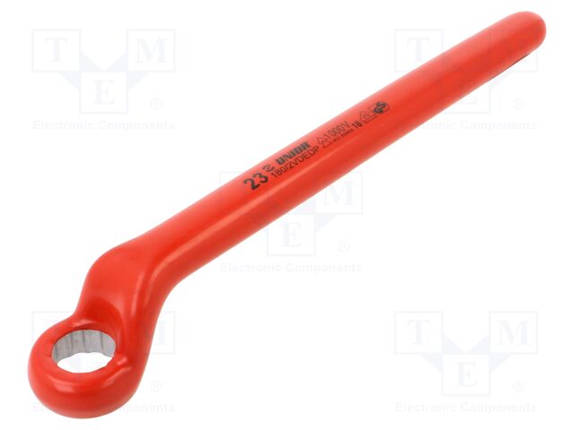 Wrench; insulated,single sided,box,bent; 23mm; 180/2VDEDP