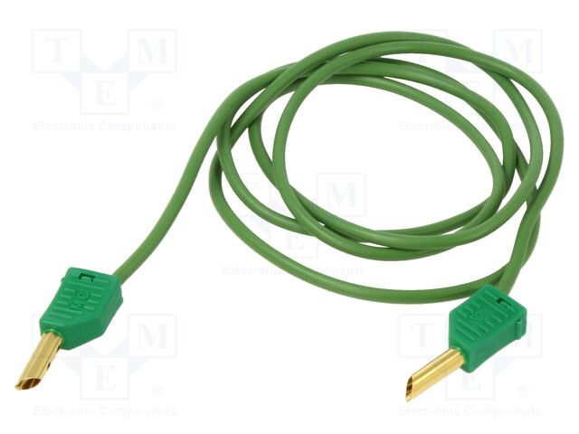 Test lead; 60VDC; 30VAC; 19A; banana plug 4mm,both sides; Len: 1m