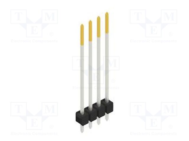 Connector: pin strips; pin header; male; PIN: 4; 2.54mm; THT; 1x4
