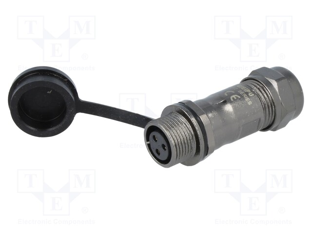 Plug; female; ST12; PIN: 3; IP67; 5÷8mm; 13A; soldering; for cable