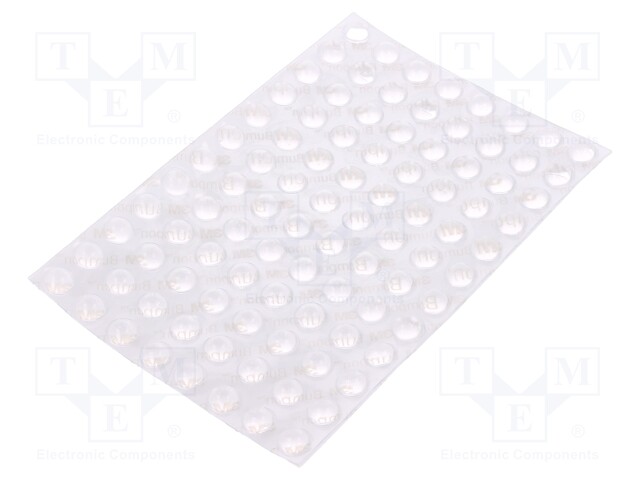 Self-adhesive foot; H: 3.8mm; transparent; polyurethane