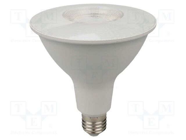 LED lamp; white cold; E27; 220÷240VAC; 930lm; P: 12.8W; 40°; 6500K