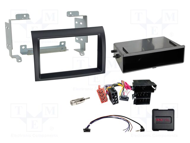 Adapter for control from steering wheel; DIN,ISO; black