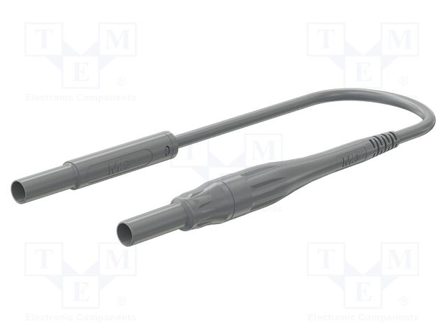 Test lead; 8A; insulated; Urated: 1kV; Len: 2m; grey; Insulation: PVC