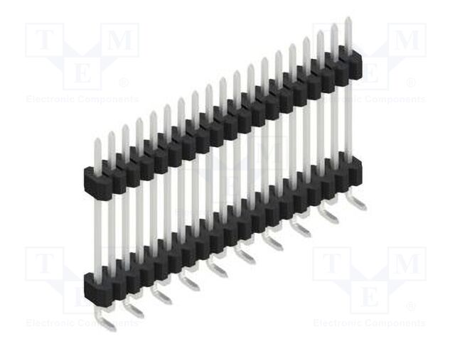 Connector: pin strips; pin header; male; PIN: 19; 1.27mm; SMT; 1x19