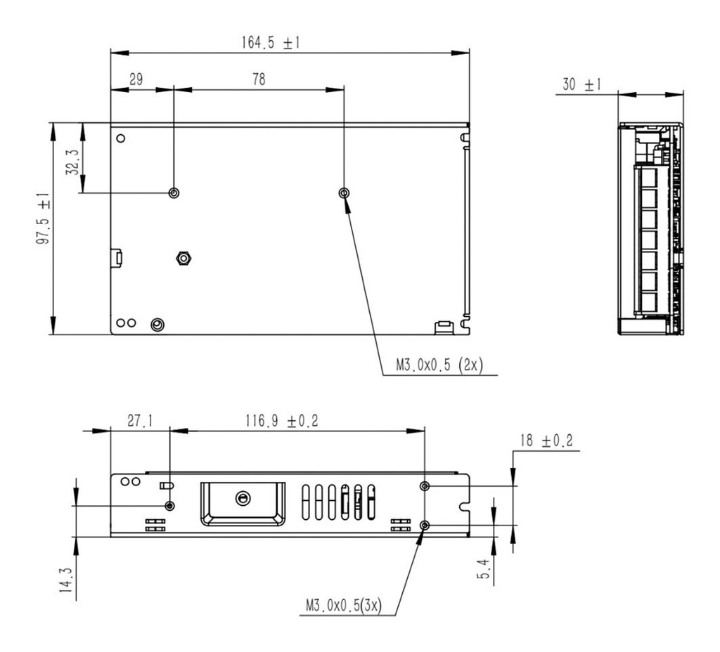 Power supply: switching; for building in; 100W; 5VDC; 20A; OUT: 1