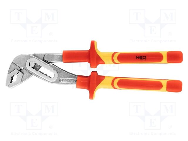 Pliers; insulated; 250mm; Chrom-vanadium steel