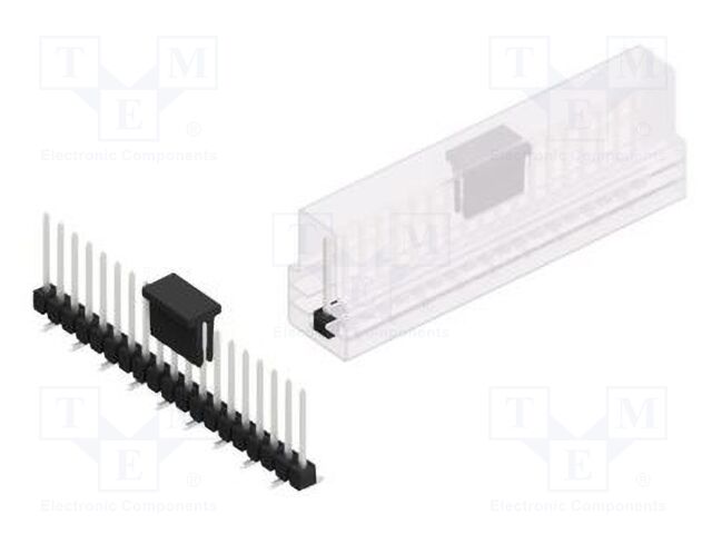 Connector: pin strips; pin header; male; PIN: 19; 2.54mm; SMT; 1x19