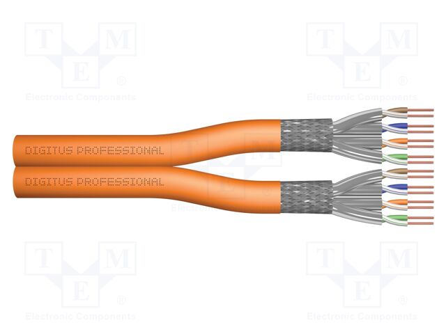 Wire; S/FTP; 8x2x23AWG; 7; wire; Insulation: LSZH; orange; 500m