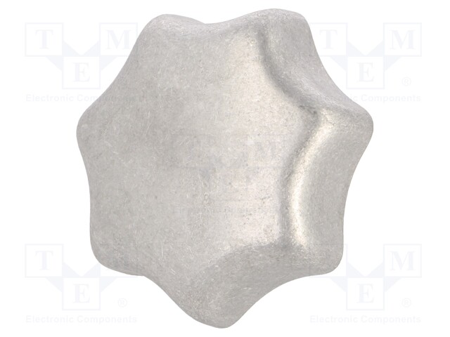Knob; blind,with internal thread; Dia: 63mm; M12; aluminium