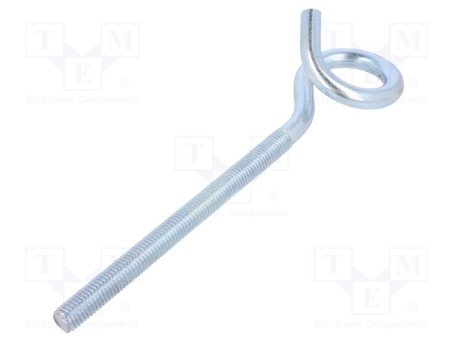 Hook; ring; steel; zinc; Thread len: 145mm; Overall len: 225mm