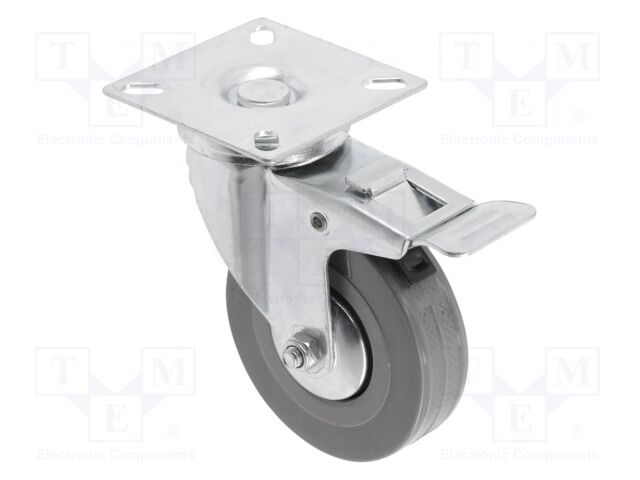 Furniture wheel; Ø: 75mm; with locking