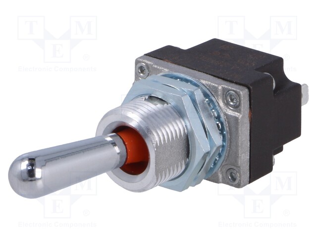 Switch: toggle; Pos: 2; SPST; OFF-ON; 5A/28VDC; Leads: for soldering