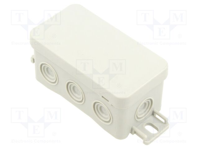 Enclosure: junction box; X: 85mm; Y: 40mm; Z: 45mm; IP54; grey