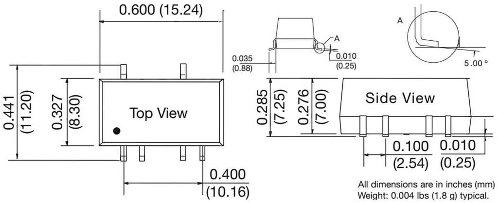 Converter: DC/DC; 1W; Uin: 13.5÷16.5V; Uout: 15VDC; Uout2: 15VDC