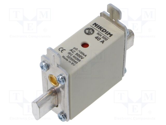 Fuse: fuse; gG; 40A; 500VAC; industrial; NH000