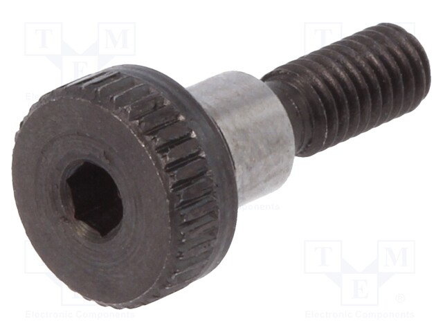 Shoulder screw; Mat: steel; Thread len: 7mm; Thread: M3; Cut: imbus