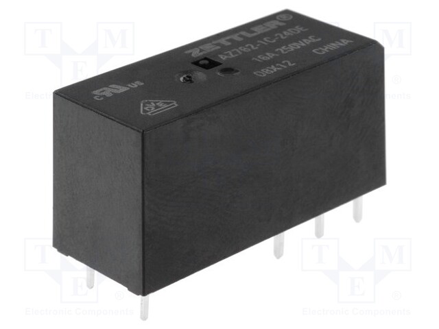Relay: electromagnetic; SPDT; Ucoil: 24VDC; 16A/250VAC; 16A/24VDC