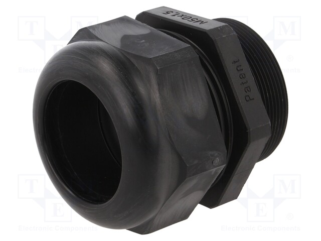 Cable gland; with long thread; M50; IP68; Mat: polyamide; black
