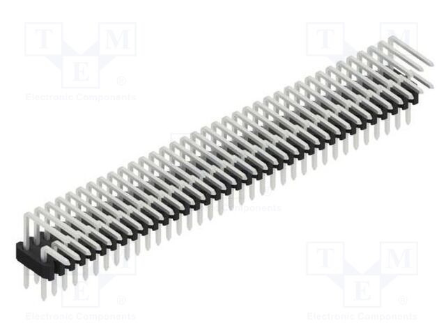 Connector: pin strips; pin header; male; PIN: 72; 1.27mm; THT; 2x36