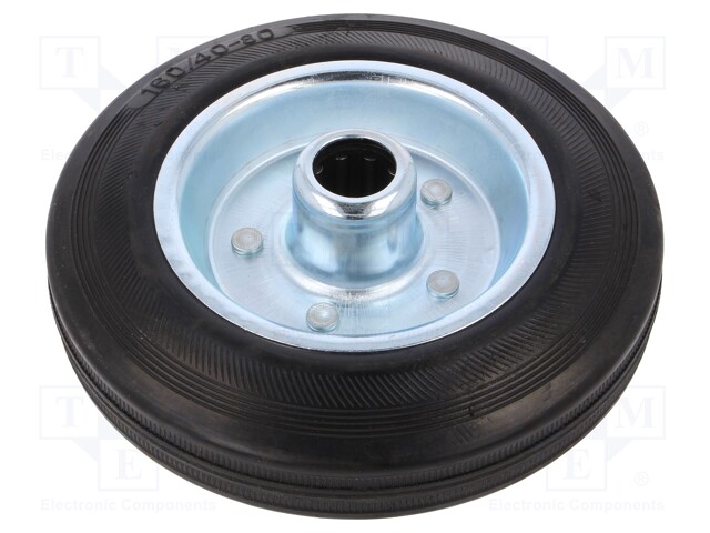 Transport wheel; Ø: 160mm; W: 25mm; 150kg; Mat: rubber; -20÷60°C