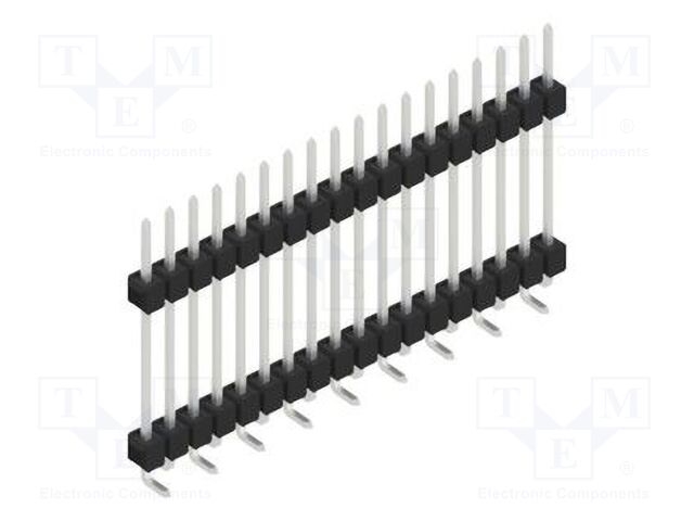 Connector: pin strips; pin header; male; PIN: 18; 2.54mm; SMT; 1x18