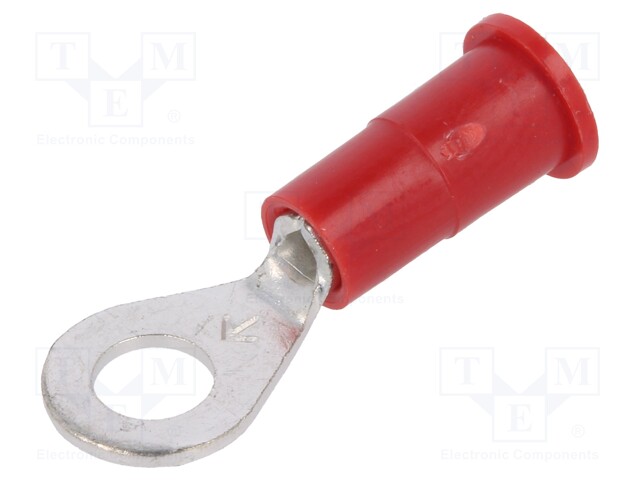 Ring terminal; M4; Ø: 4.32mm; crimped; for cable; insulated; tinned