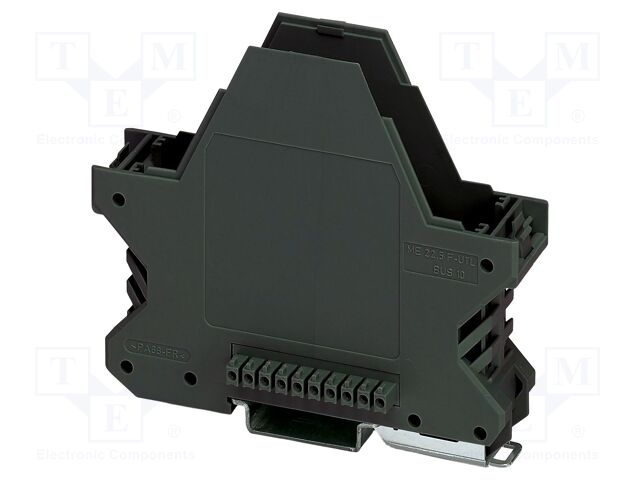 Enclosure base; with terminals; black; UL94V-0; ME 22,5; X: 84.8mm