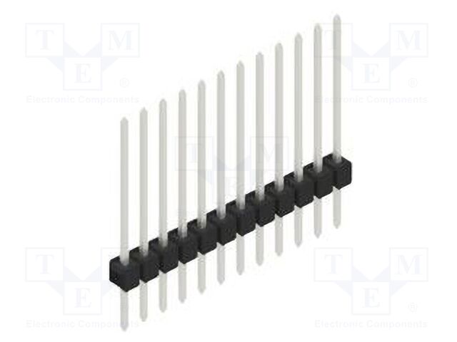 Connector: pin strips; pin header; male; PIN: 12; 2.54mm; THT; 1x12