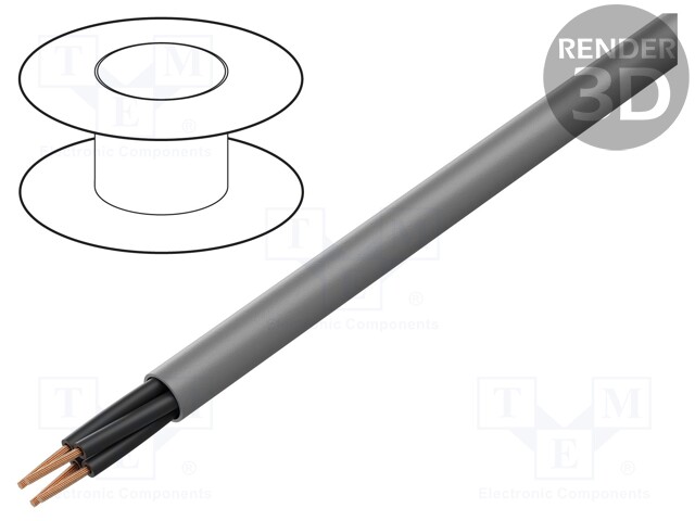 Wire; MEGAFLEX®500; 4x0,75mm2; unshielded; 300/500V; LSZH; Cu; grey