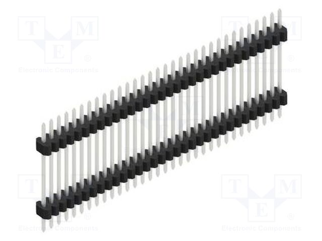 Connector: pin strips; pin header; male; PIN: 32; 1.27mm; THT; 1x32