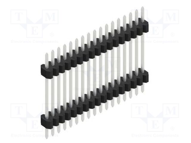 Connector: pin strips; pin header; male; PIN: 17; 1.27mm; THT; 1x17