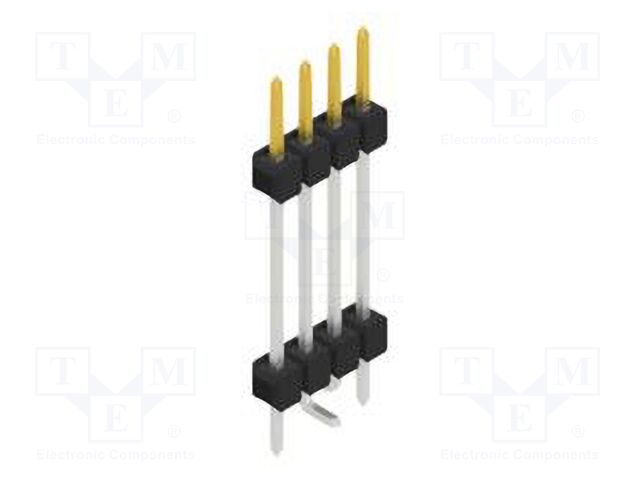 Connector: pin strips; pin header; male; PIN: 4; 2.54mm; SMT; 1x4