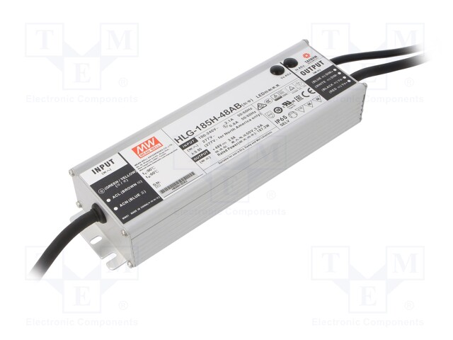 Power supply: switched-mode; LED; 187.2W; 48VDC; 43÷53VDC; IP65