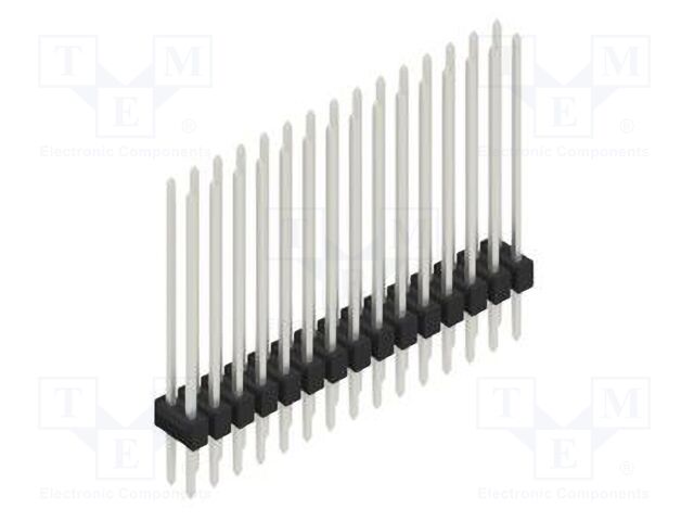 Connector: pin strips; pin header; male; PIN: 30; 2.54mm; THT; 2x15