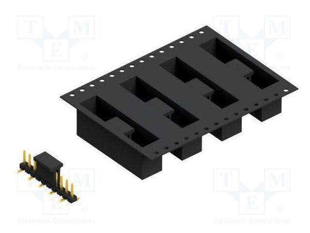 Connector: pin strips; pin header; male; PIN: 10; 2.54mm; SMT; 1x10