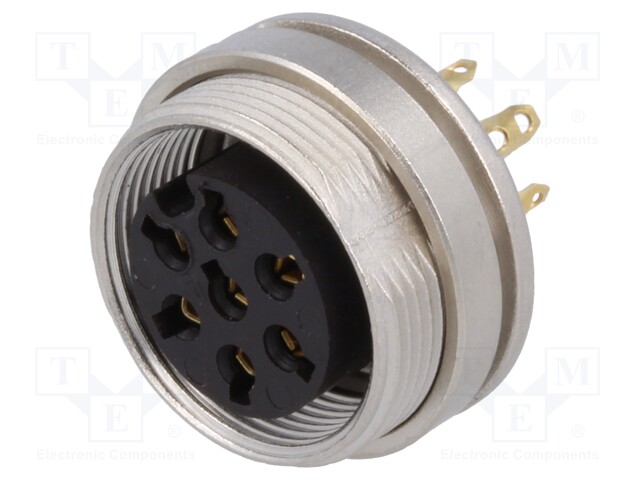 Connector: M16; female; IP40; socket; soldering; 250V; PIN: 7; 5A
