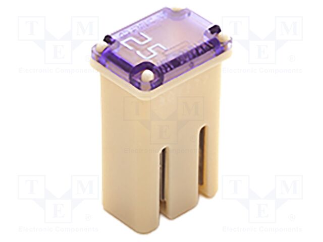 Fuse: fuse; 25A; automotive; 10.7mm; 10.7x7.7x17.5mm