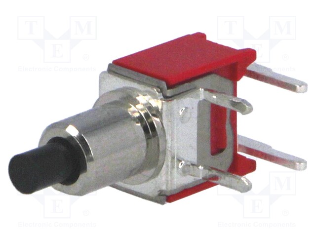 Switch: push-button; Pos: 2; SPST-NO; 1A/125VAC; 1A/28VDC; black