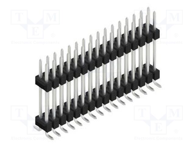 Connector: pin strips; pin header; male; PIN: 32; 2.54mm; SMT; 2x16