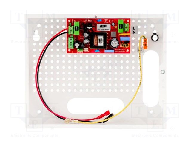 Power supply; IP20; 190÷260VAC; CCTV; PCB,plastic; AUPS; 12VDC
