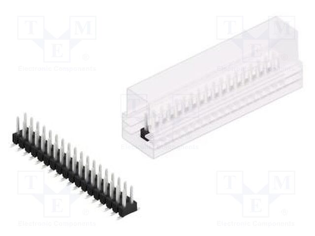 Connector: pin strips; pin header; male; PIN: 36; 2.54mm; SMT; 2x18
