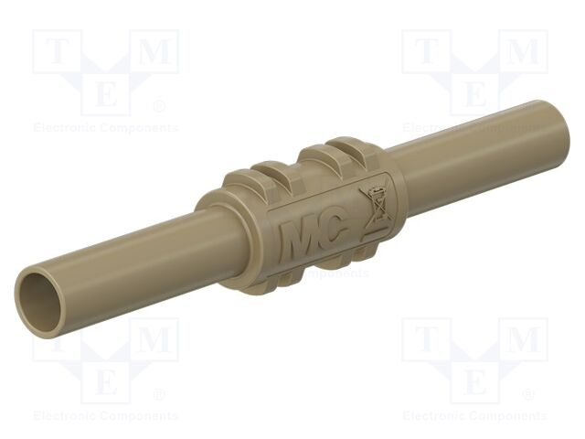 Connector: 4mm banana; adapter,socket; 32A; 1kV; 62.5mm; brown