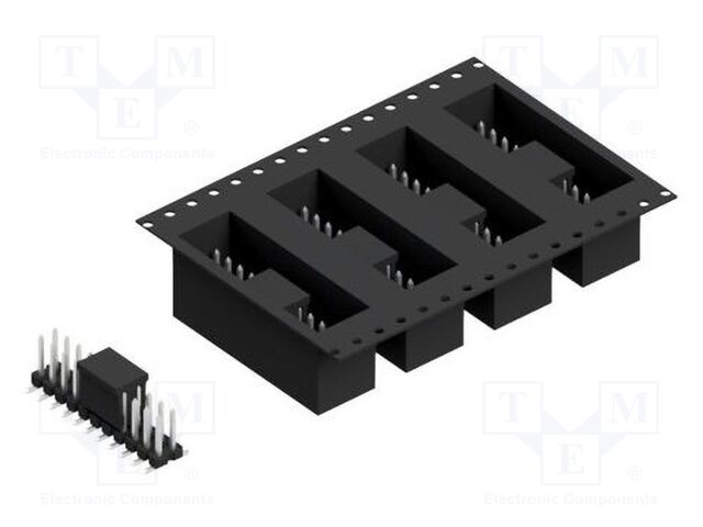 Connector: pin strips; pin header; male; PIN: 22; 2.54mm; SMT; 2x11