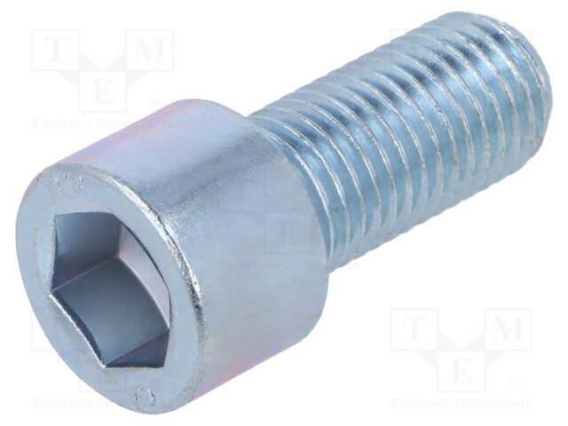 Screw; M16x35; 2; Head: cheese head; hex key; HEX 14mm; steel; zinc